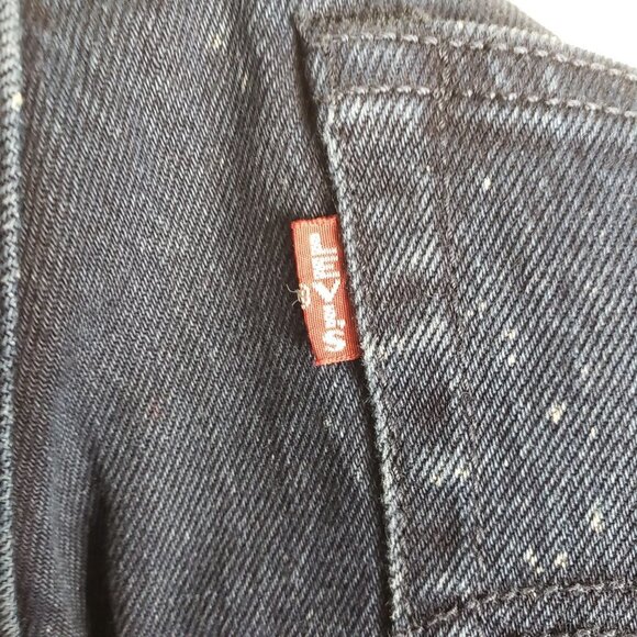 Levis Premium Wedgie Icon Ankle Dark Speckled Button Fly Jeans Womens Size 31 - Picture 13 of 13